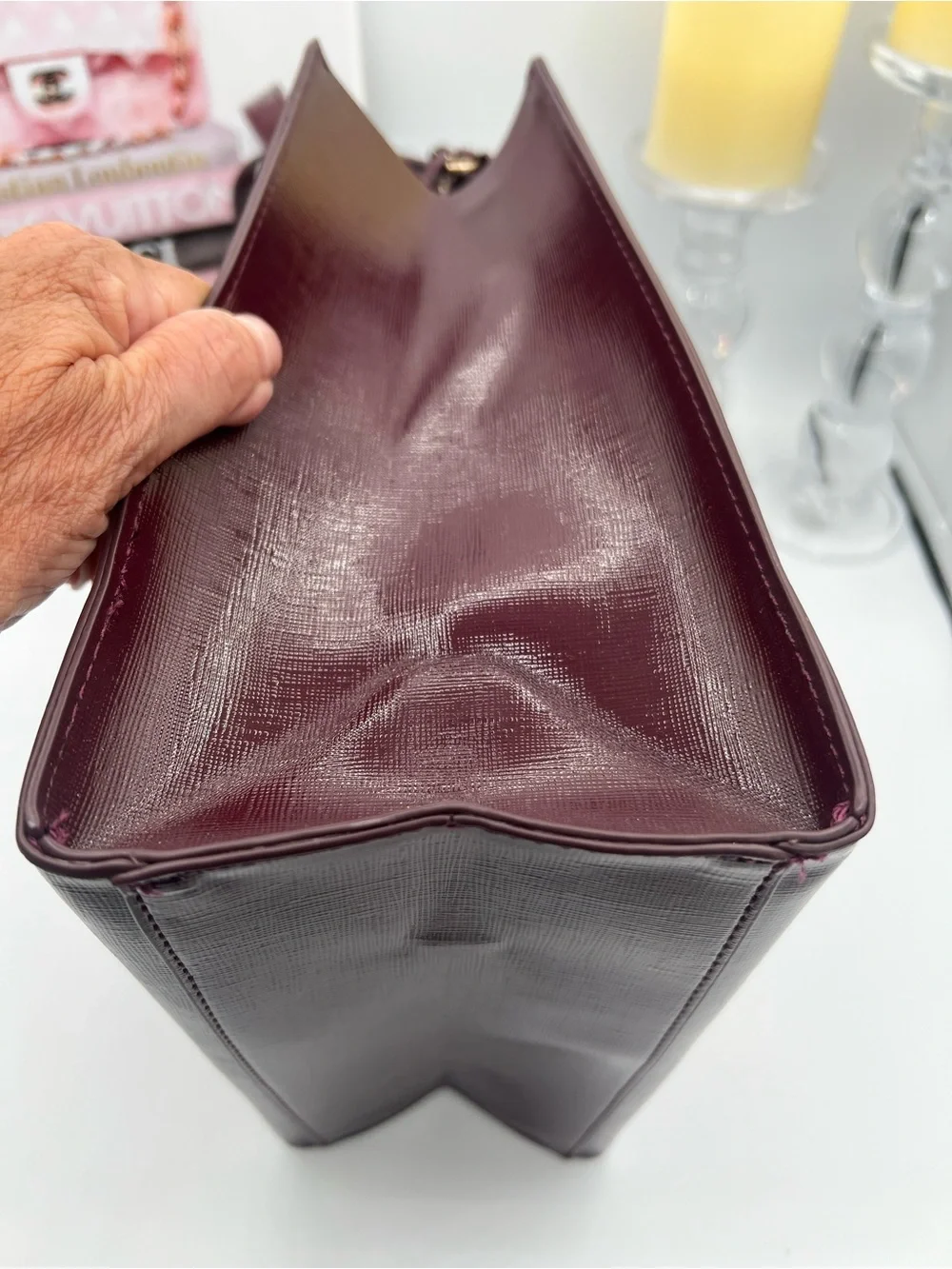 Ted Baker Soocon Icon Tote Bag in Burgundy
